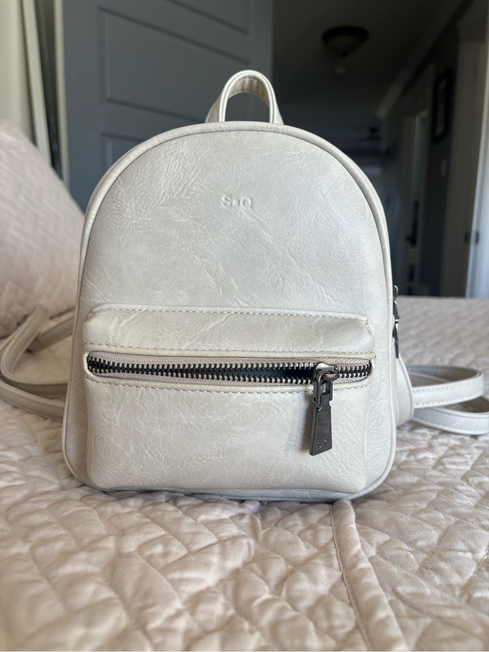 S+Q Ivory Mini Backpack Crossbody Bag